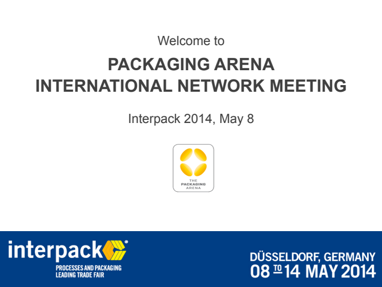 Internationell nätverksträff under Interpack 2014 - Sista anmälan imorgon 23 april.