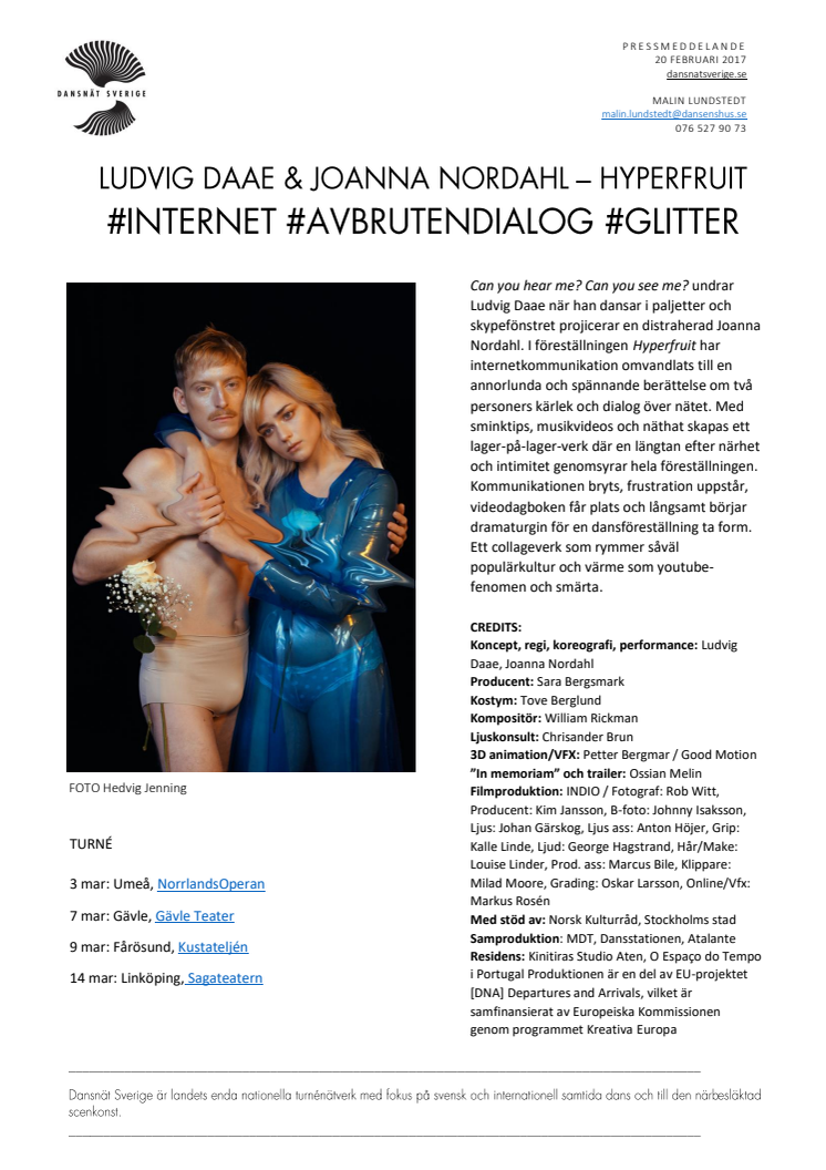 LUDVIG DAAE & JOANNA NORDAHL – HYPERFRUIT  #INTERNET #AVBRUTENDIALOG #GLITTER