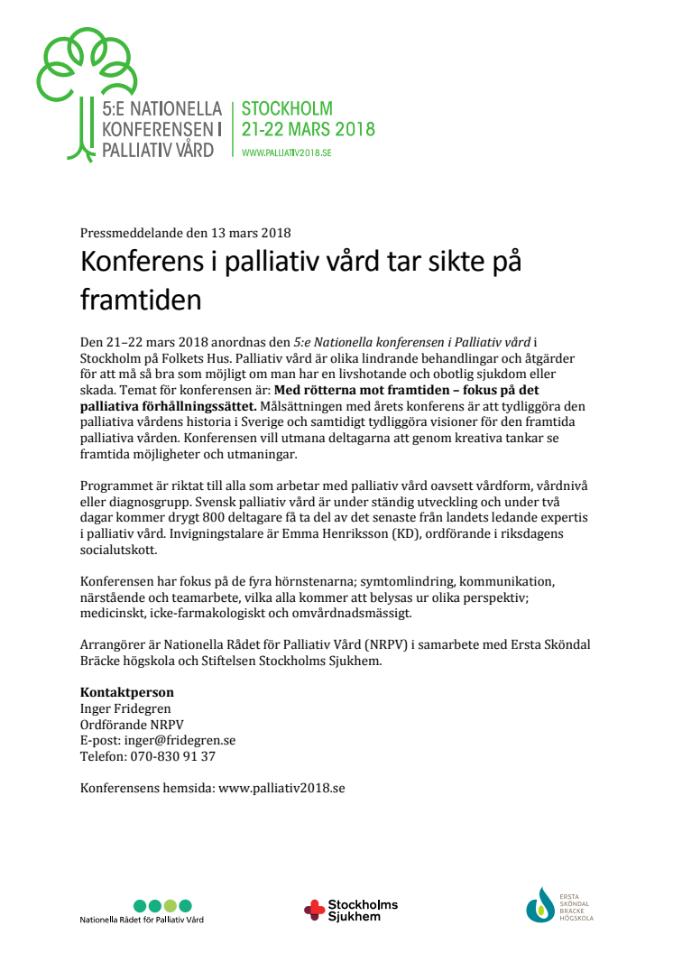 Konferens i palliativ vård tar sikte på framtiden