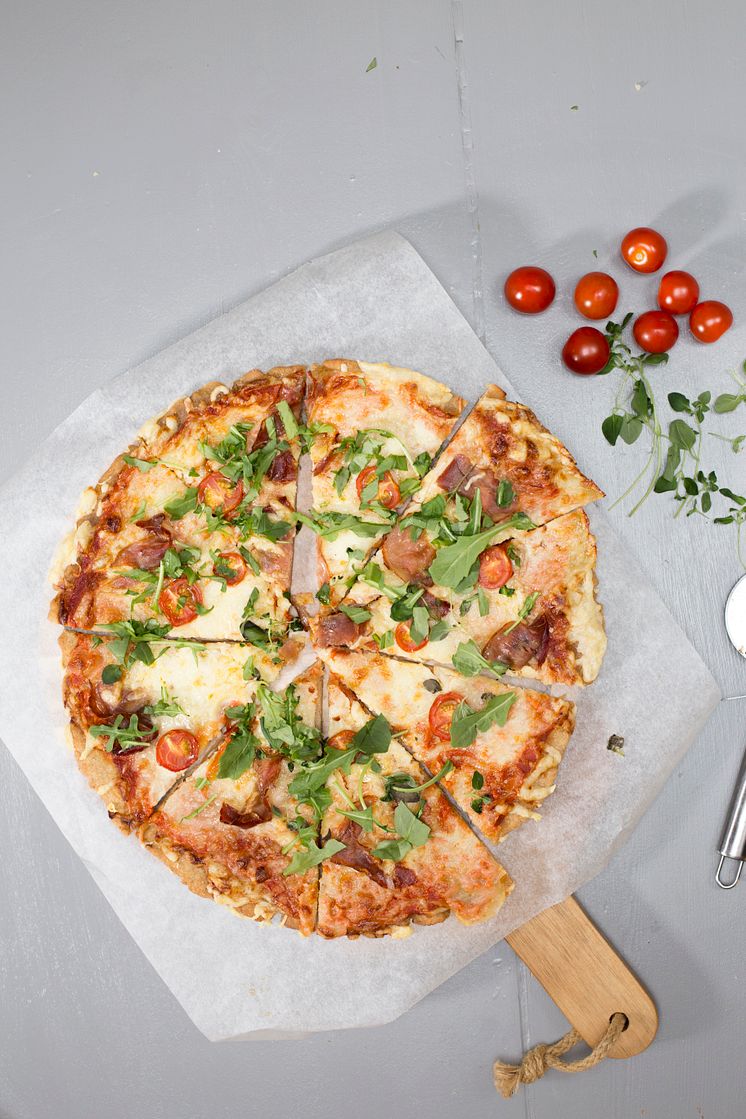 Pizza med glutenfri bunn 2