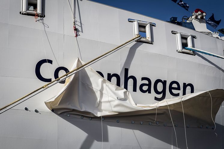 Taufe der "Copenhagen" am 28. Oktober 2016 in der Werft FAYARD auf Fünen  