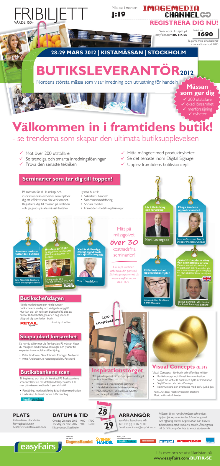 Besök oss på Butiksleverantör 28-29 mars på Kistamässan