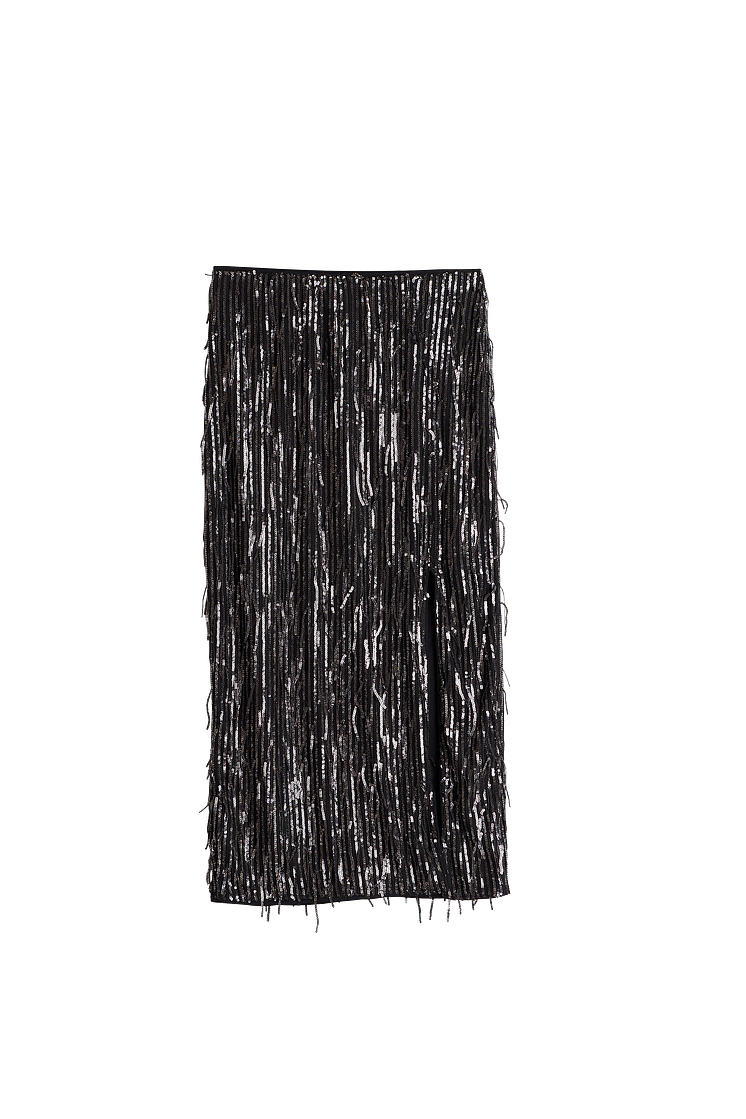 Isa fringe sequins skirt 