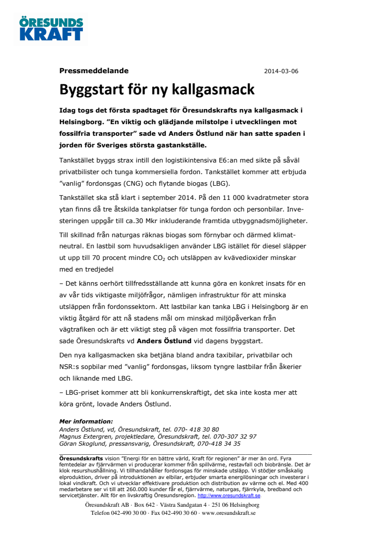 Byggstart för ny kallgasmack