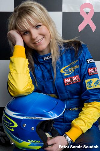 Rallystjärnan Ramona Karlsson samarbetar med Bröstcancerfonden