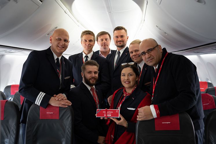 First international flight 20 years in 2023. Crew and pilotos with Red Handling staff on board aircraft prior to take off for Faro.