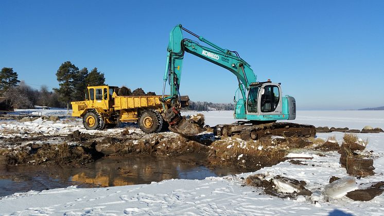 Urgrävning av massor 15 februari