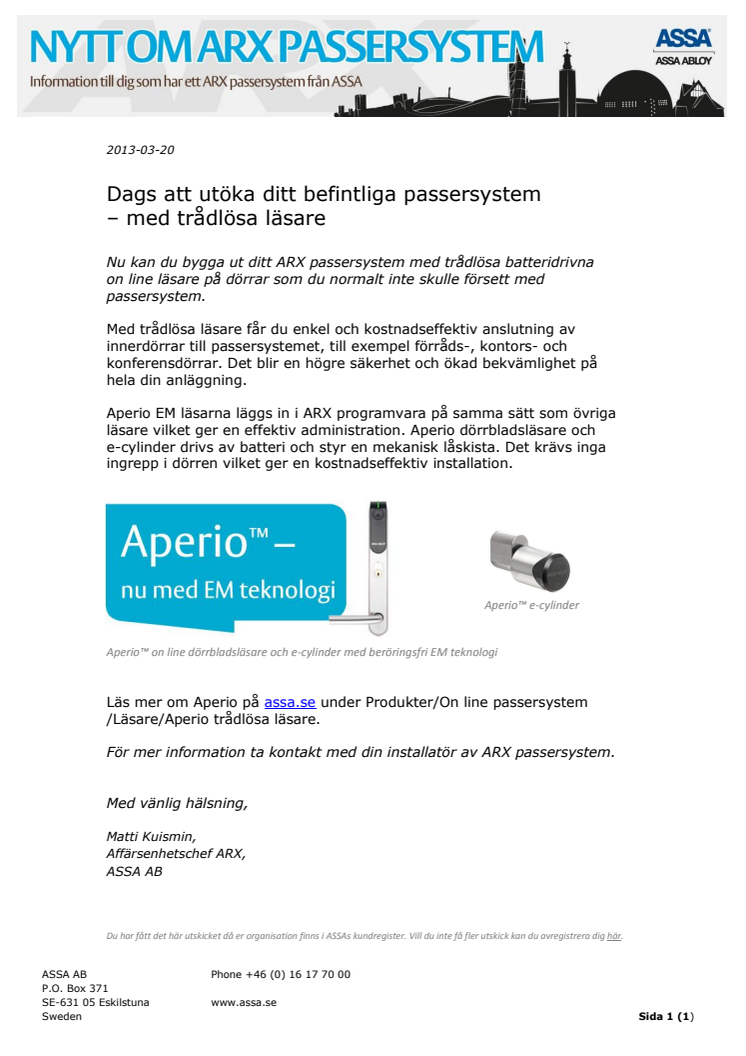 Dags att utöka ditt befintliga passersystem – med trådlösa läsare 
