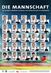 Fussball- Spieler-Plakat 2018 