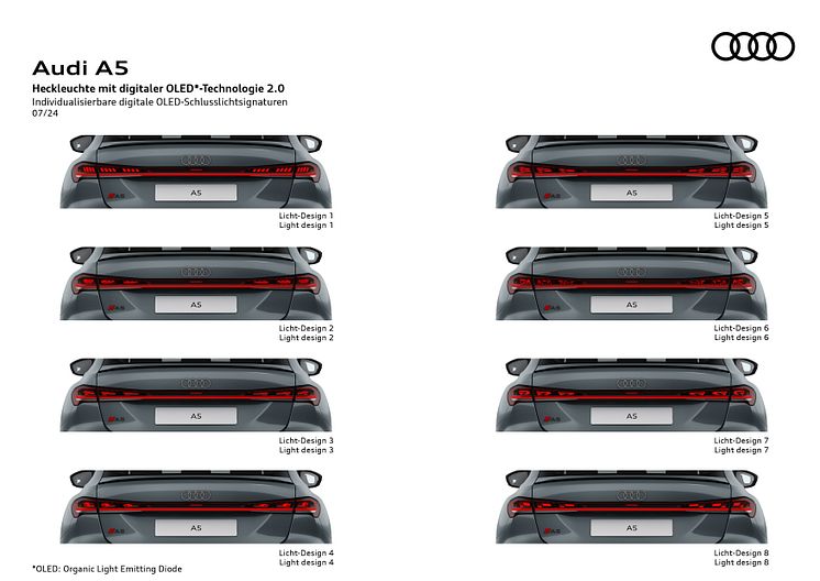 Audi A5 - lysteknologi