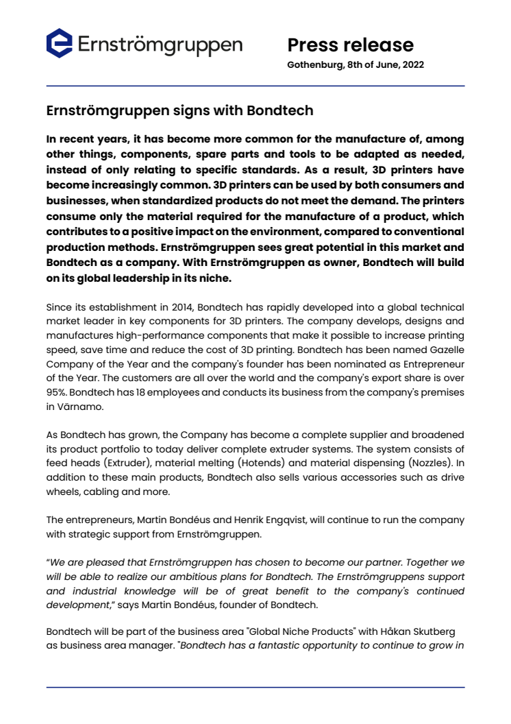 PR Ernströmgruppen - Bondtech .pdf