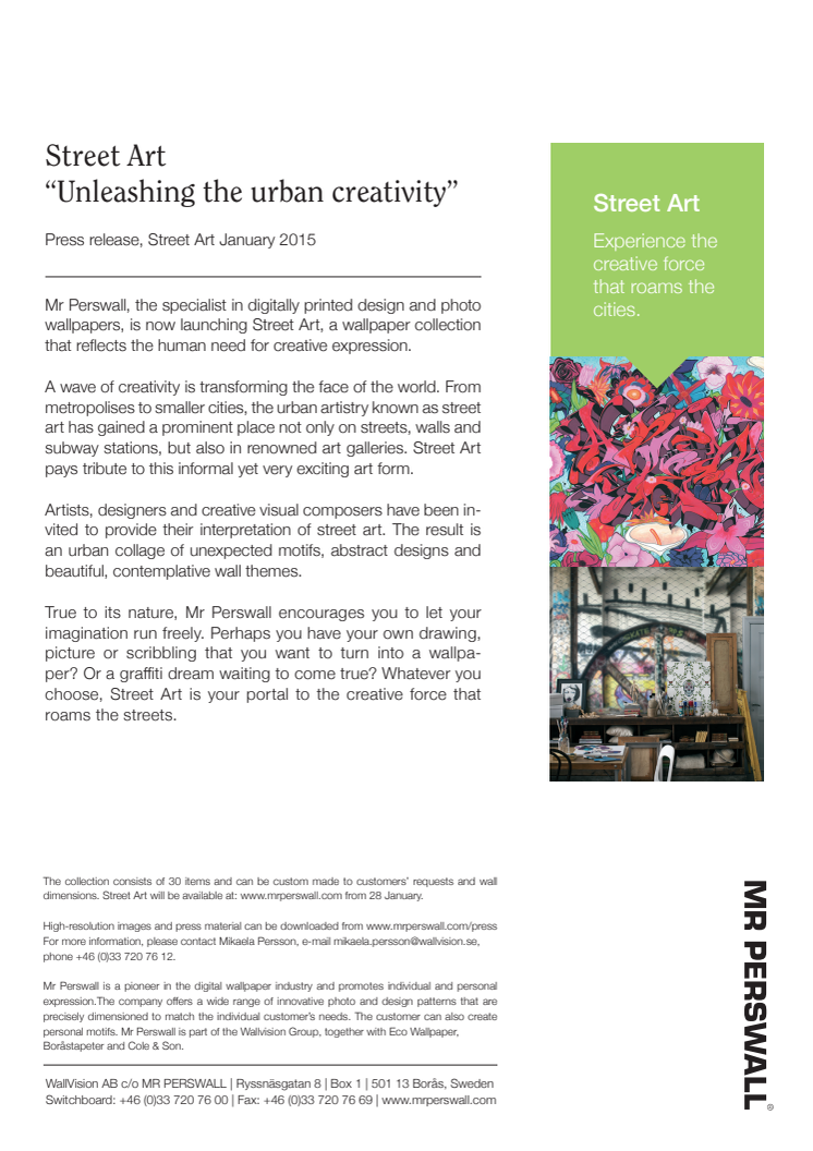 Mr Perswall Launches Street Art - Unleashing the Urban Creativity!