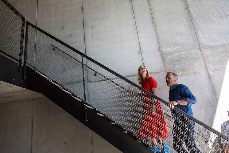 Overskudsbeton fra Københavns metro bruges i nye betonvægge i Upcycle Studios 