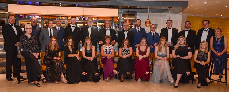 Hi-res image - Fischer Panda UK - The Fischer Panda UK team celebrate at a black-tie dinner to mark their 25th anniversary year