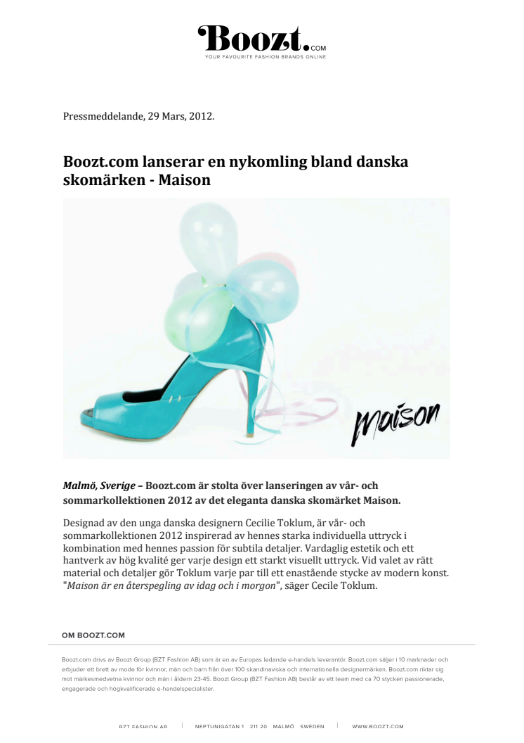 Boozt.com lanserar en nykomling bland danska skomärken - Maison