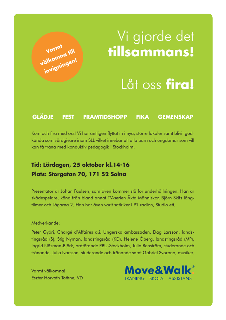 Vi gjorde det tillsammans! Låt oss fira!