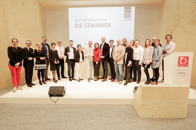 Vorreiter für ein attraktives Arbeitsumfeld: Die Gewinner der „Best Workplace Awards 2018“.