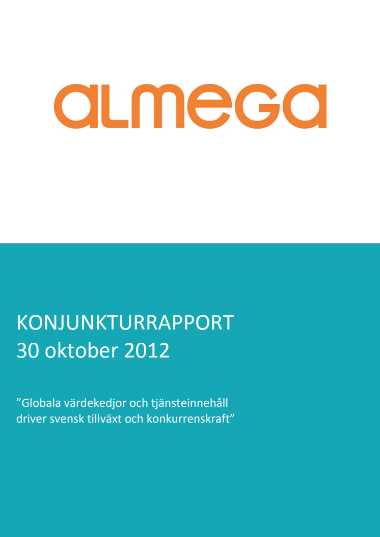 Almegas konjunkturprognos hösten 2012