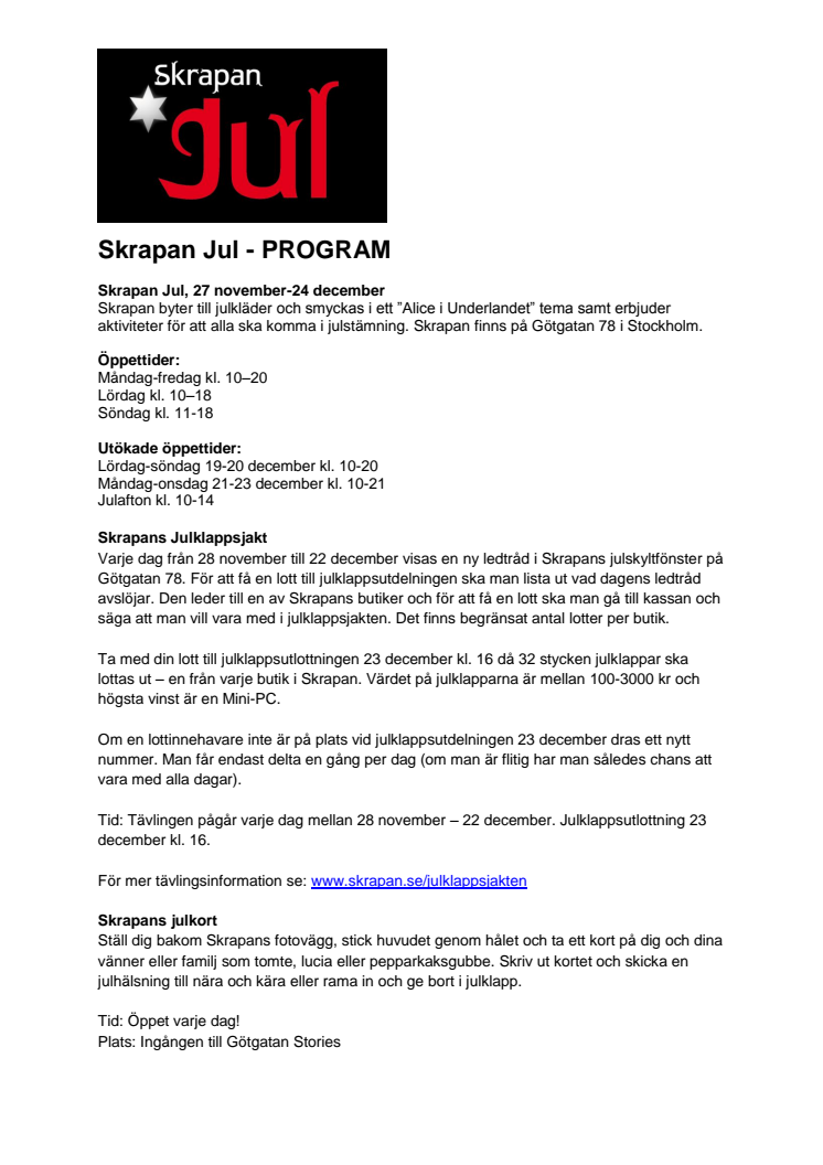Program Skrapan Jul
