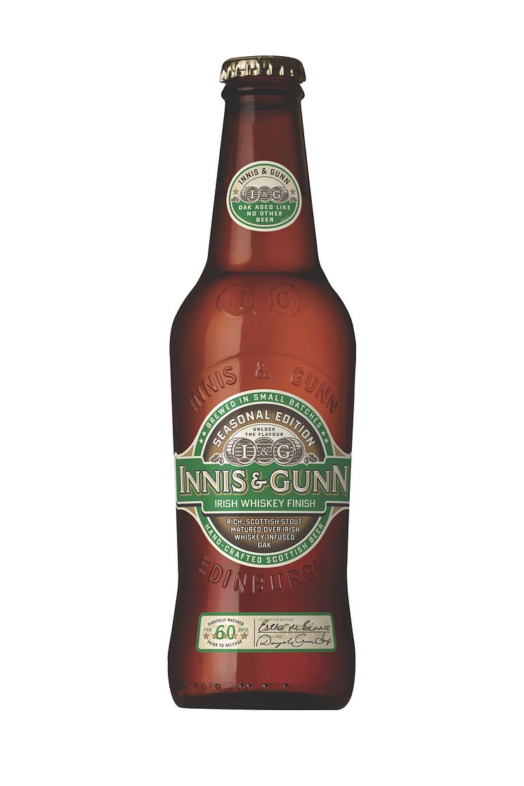 Innis & Gunn Irish Whiskey Finish 2016 – exklusiv stout lagrad på irländsk whiskeyek 