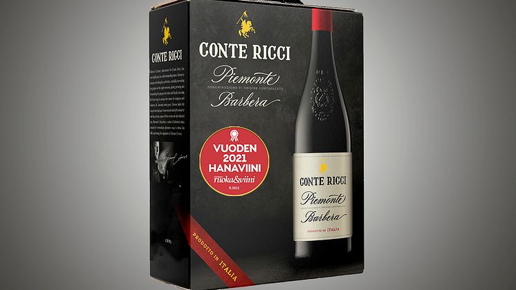 Conte Ricci Barbera Vuoden 2021 hanapakkaus Glorian Ruoka & Viini.tif