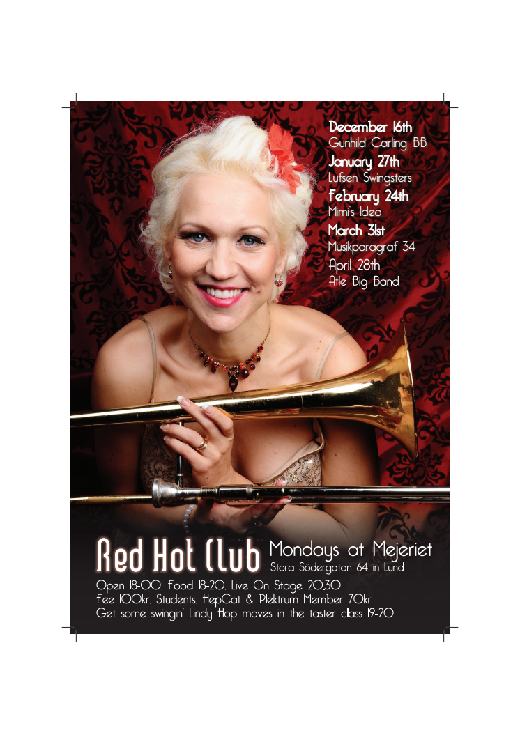 Red Hot Club affisch våren 2014