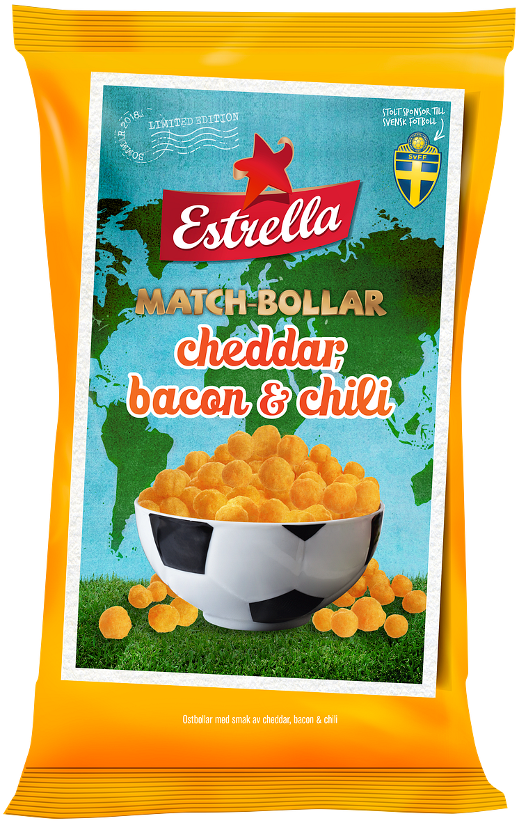 Estrella LTD Matchbollar 2018 Cheddar Bacon och Chili