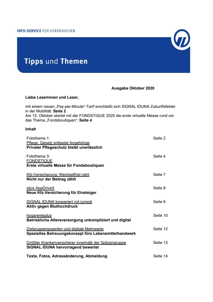 Tipps und Themen 10-2020