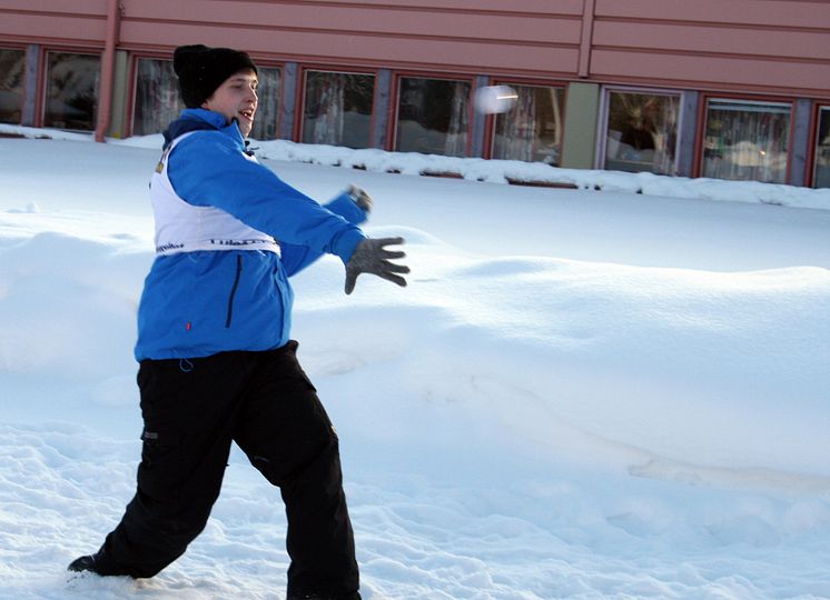 SM i snöbollskrig mycket nära