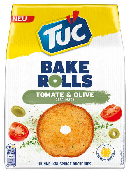 TUC Bake Rolls Tomate & Olive 150g