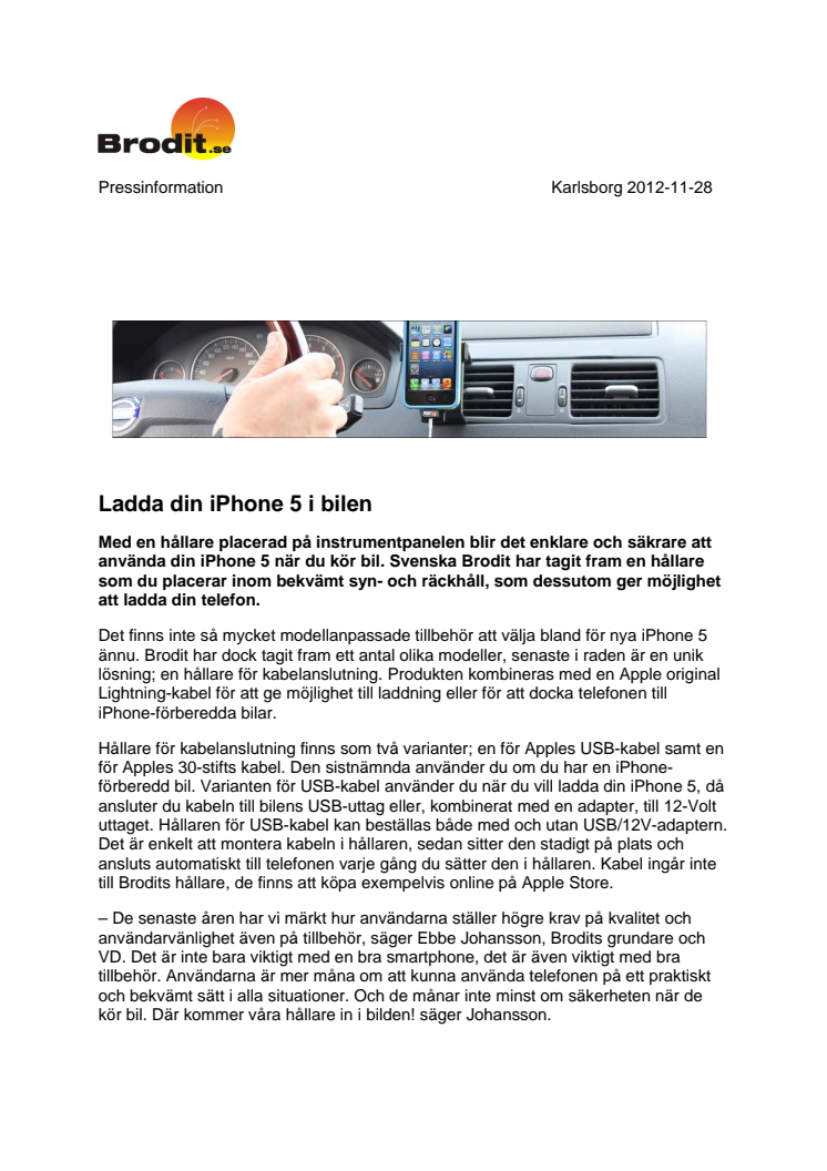Ladda din iPhone 5 i bilen