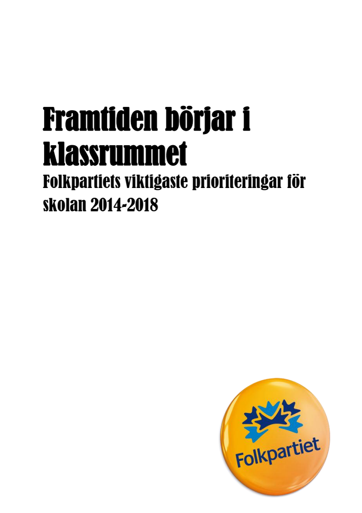 Framtiden börjar i klassrummet - program