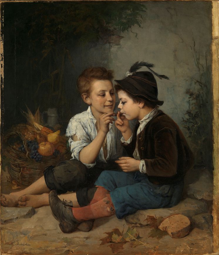 Mathilde Dietrichson, «Sigarrøykende gutter», 1877