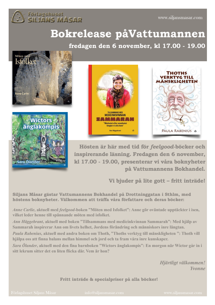 INBJUDAN BOKRELEASE