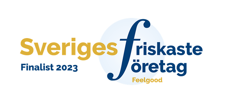 Finalist Sveriges friskaste företag 2023 - logotyp