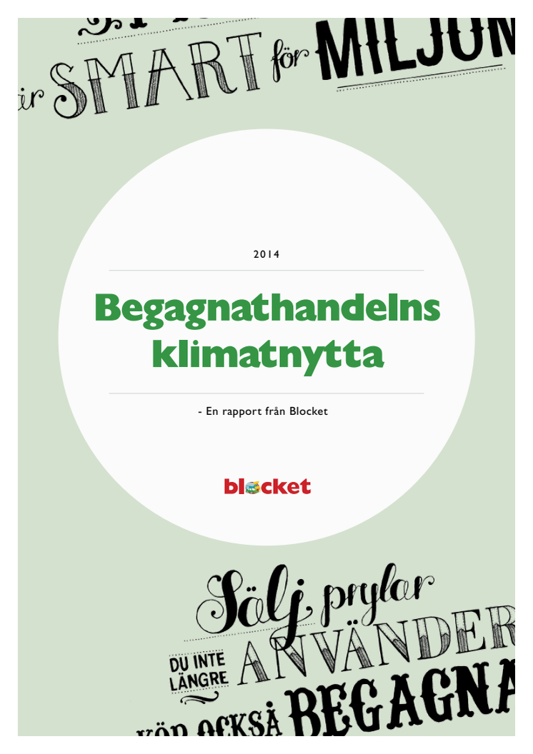 Begagnathandelns Klimatnytta 2014 - miljöhänsynen bland begagnathandlare ökar