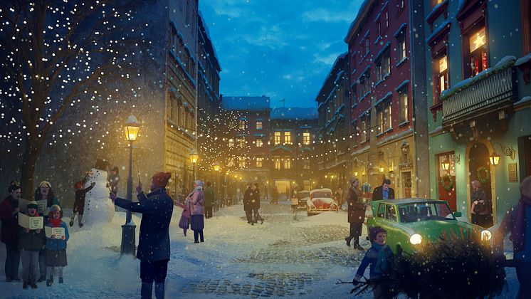 Jul med Astrid Lindgren Ideskiss för inramningen Foto Qvisten Animation AS