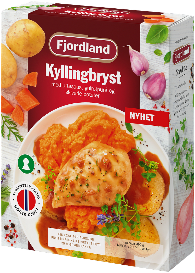 Fjordland Sous Vide Fullverdig Kyllingbryst 490 g