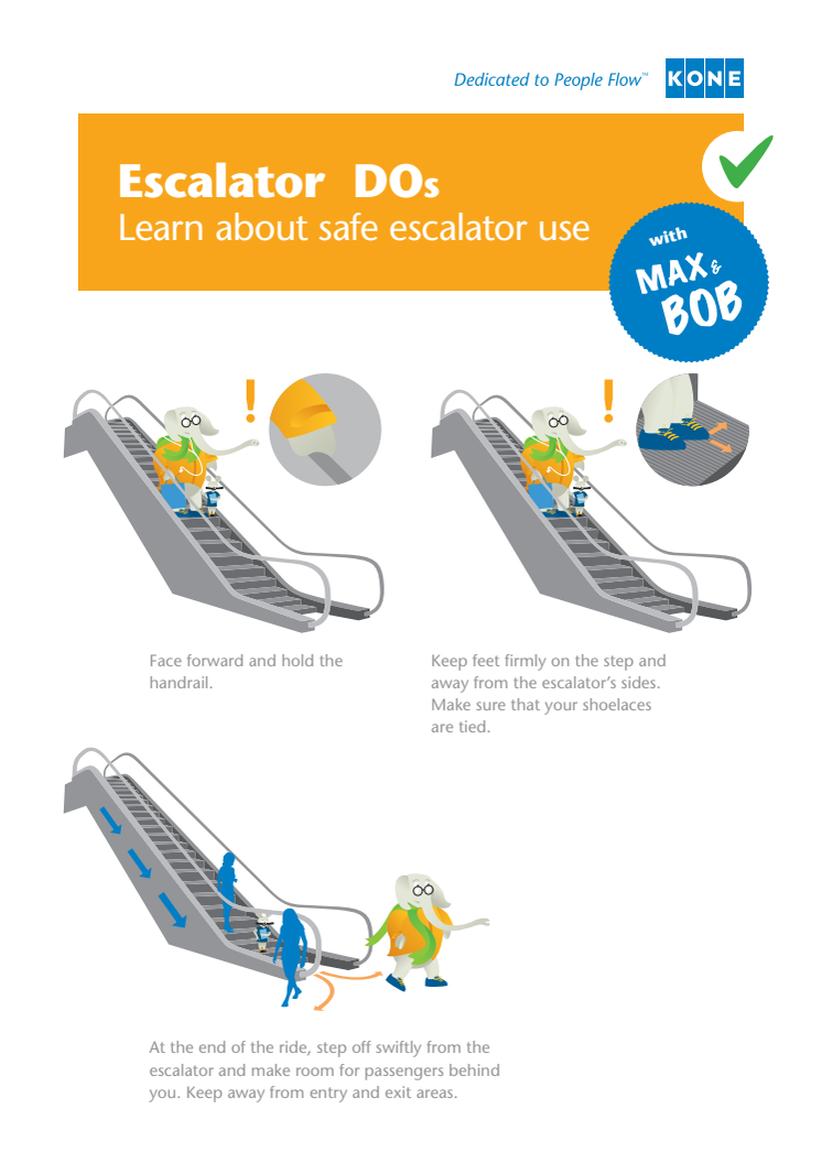 Use Escalator Safely with Tips from Max & Bob
