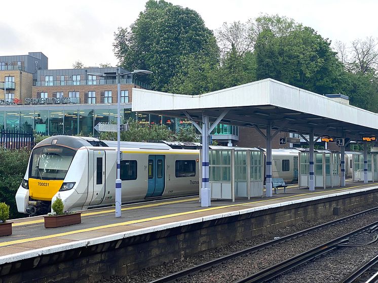 Under starter's orders - One of the first trains leaving Sevenoaks for Welwyn Garden City