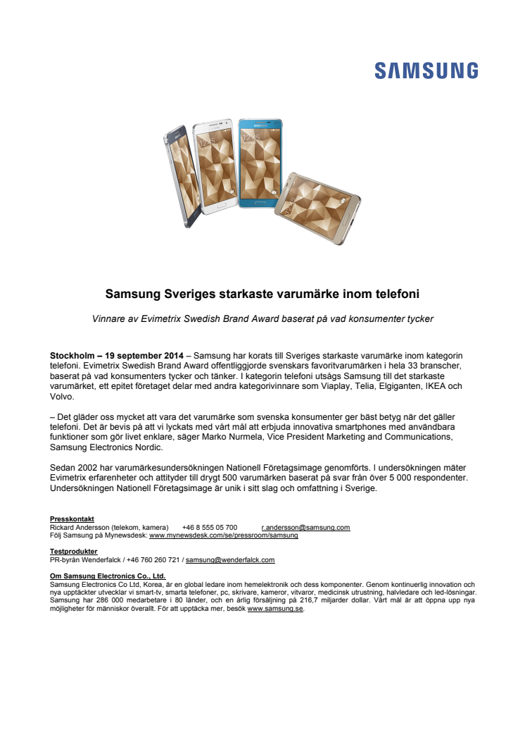 Samsung Sveriges starkaste varumärke inom telefoni