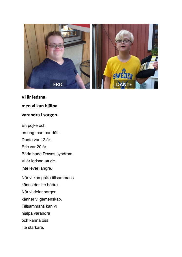 LÄTTLÄST Till minne av Eric och Dante