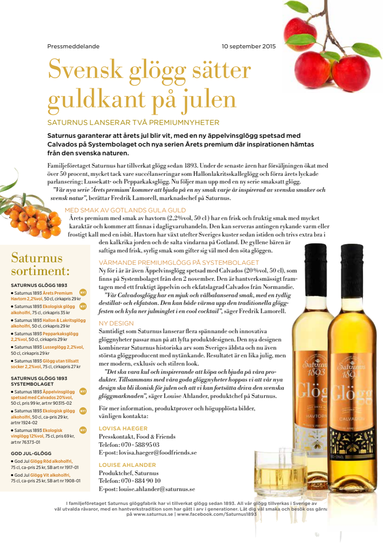 Svensk glögg sätter guldkant på julen