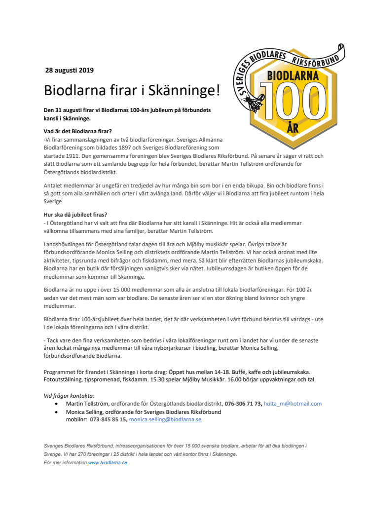 Biodlarna firar i Skänninge!