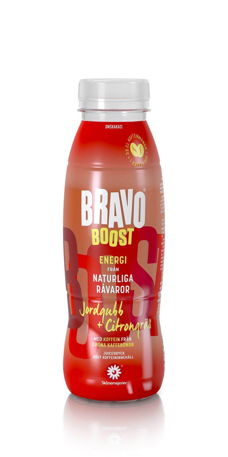 Bravo Boost 33 cl – Jordgubb/Citrongräs