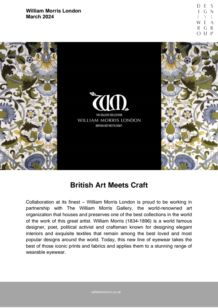 WILLIAM MORRIS GALLERY - BRITISH ART MEETS CRAFT