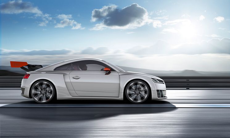 Audi TT clubsport turbo silver grey right side