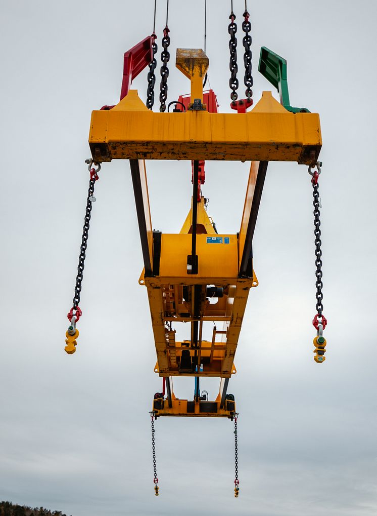 First container delivery port of Arendal 23.10.23