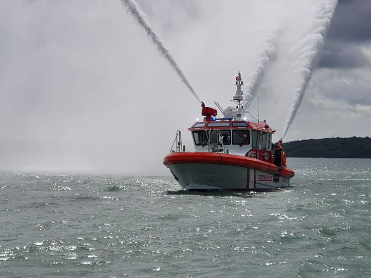 Image - Fischer Panda UK - Fischer Panda UK has joined with aluminium boat builder Aluminium Marine Consultants (AMC) to equip their latest high-performance fire-fighting vessel,  Barracuda, with air conditioning, power and digital switching systems