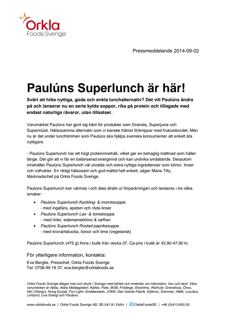 Paulúns Superlunch är här!